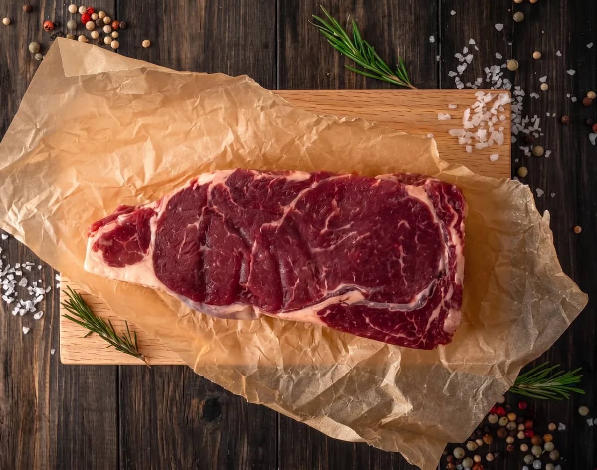 Top sirloin on butcher paper
